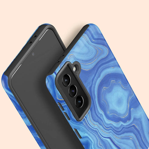 Blue Agate Custom Name Galaxy Case