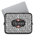 Grey Leopard & Roses Custom Name Laptop Sleeve