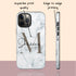 Monogram Personalized White Marble iPhone Case