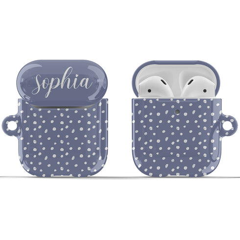 Speckled Polka Dots Custom Name AirPods Case