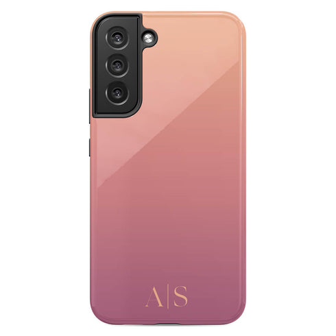 Ombre Gradient Personalized Initials Galaxy Case