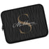 Dark Zebra Monogram Name Laptop Sleeve