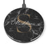 Monogram Personalized Black Marble Wireless Charger Pad