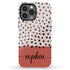 Spotted Dots Custom Name iPhone Case