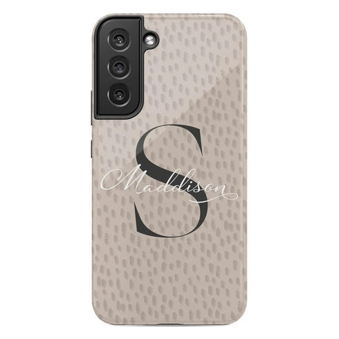 Monogram Personalized Spotted Dots Galaxy Case