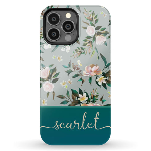 Custom Name Floral iPhone Case