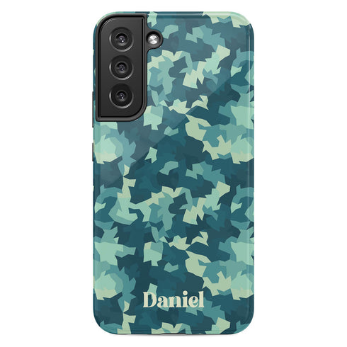 Army Camo Custom Name Galaxy Case