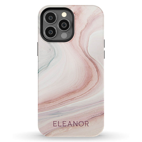 Nude Marble Custom Name iPhone Case