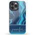Blue Agate Custom Name iPhone Case