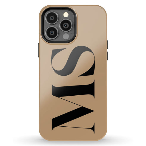Oversized Custom Initials iPhone Case