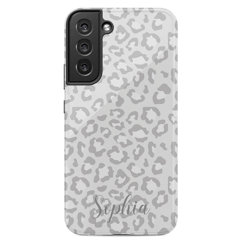Light Leopard Personalized Name Galaxy Case