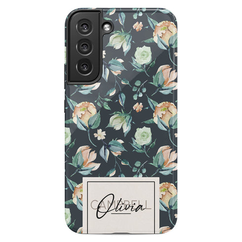 Delicate Flowers Custom Name Galaxy Case