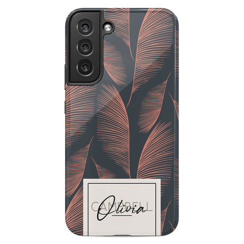 Boho Flowers Custom Name Galaxy Case