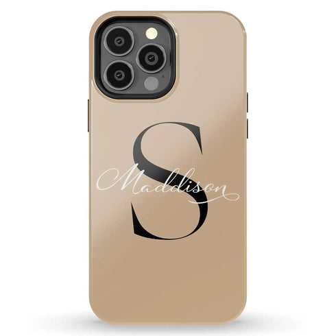 Monogram Personalized Solid iPhone Case