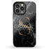 Monogram Personalized Black Marble iPhone Case