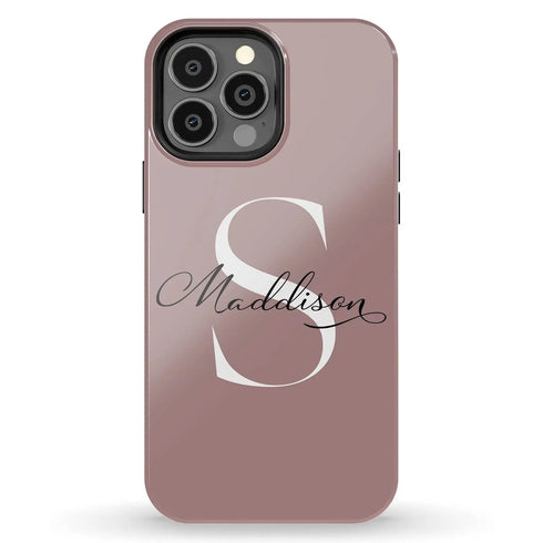 Monogram Personalized Light Solid iPhone Case