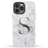Monogram Personalized White Marble iPhone Case