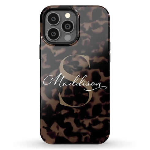 Monogram Personalized Tortoiseshell iPhone Case