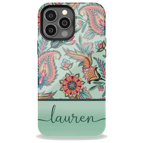 Oriental Paisley Personalized iPhone Case