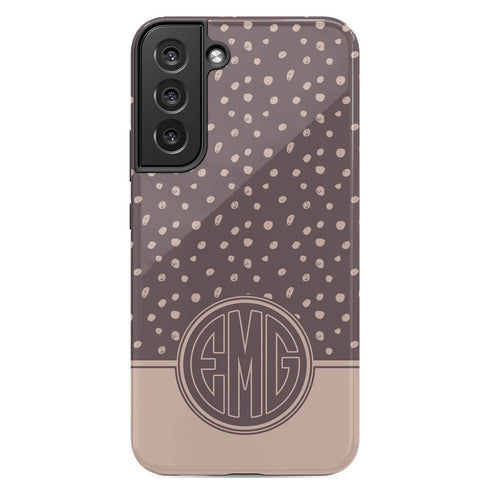 Spotted Dots Personalized Monogram Galaxy Case