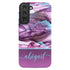 Alcohol Ink Patterns Custom Name Galaxy Case