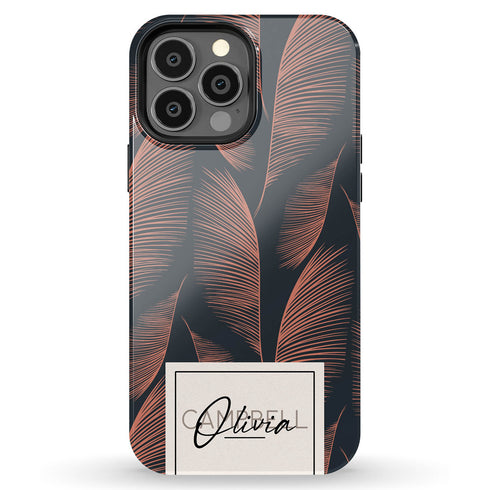 Boho Flowers Custom Name iPhone Case