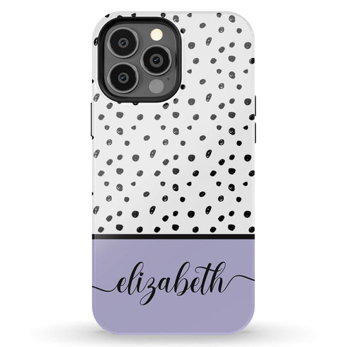 Delicate Dots Custom Name iPhone Case