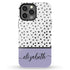 Delicate Dots Custom Name iPhone Case