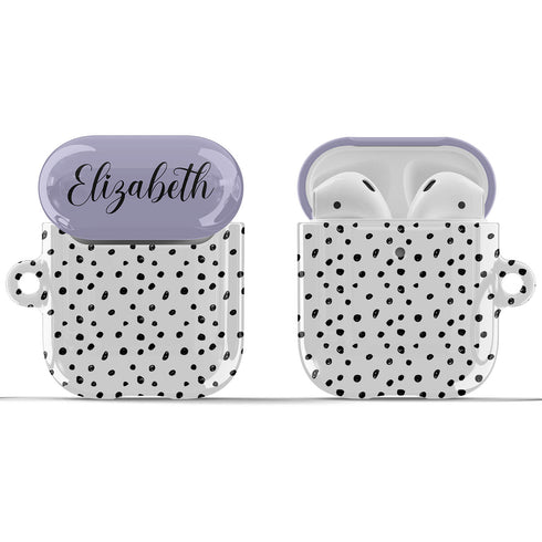Spotted Polka Dots Custom Name AirPods Case