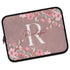 Pink Cherry Blossom Monogram Custom Name Laptop Sleeve