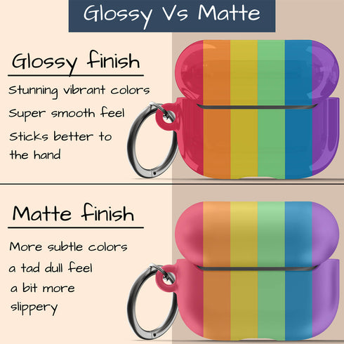 LGBTQ Pride Rainbow Custom Name AirPods Case