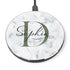 Monogram Personalized White Marble Wireless Charger Pad