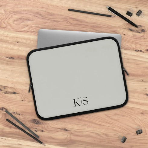 Custom Initials Laptop Sleeve - Centered