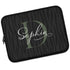 Dark Zebra Monogram Name Laptop Sleeve