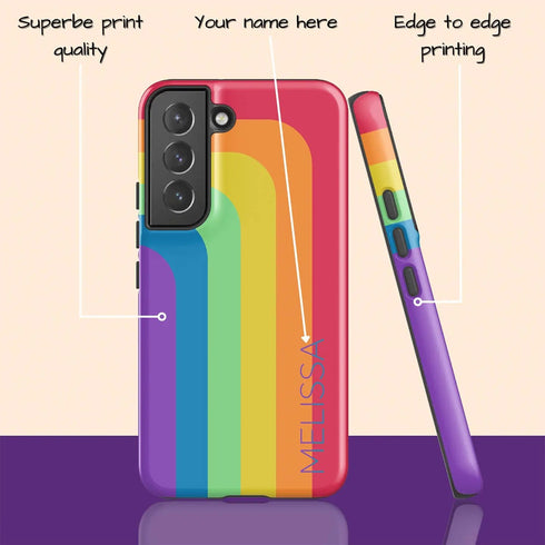 LGBTQ Pride Flag Rainbow Custom Name Galaxy Case