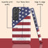 Diagonal American Flag Custom Name Galaxy Case