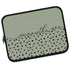 Spotted Dots Custom Calligraphy Name Laptop Sleeve