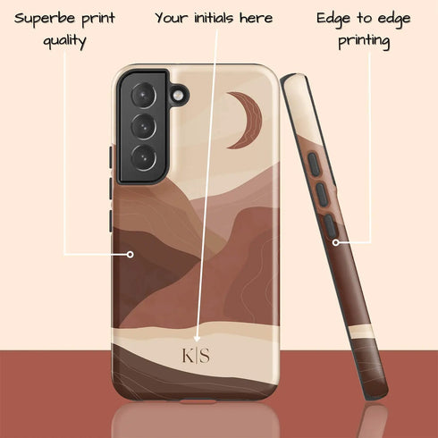 Boho Landscape Custom Initials Galaxy Case