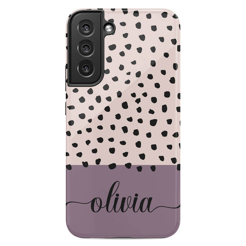 Spotted Dots Custom Name Galaxy Case