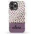 Spotted Dots Custom Name iPhone Case