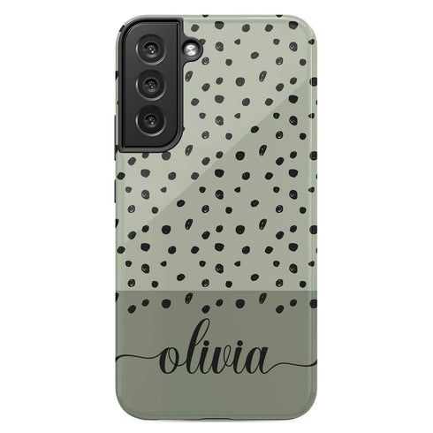 Speckled Dots Custom Name Galaxy Case