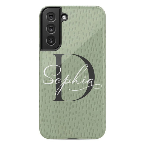 Monogram Personalized Spotted Dots Galaxy Case