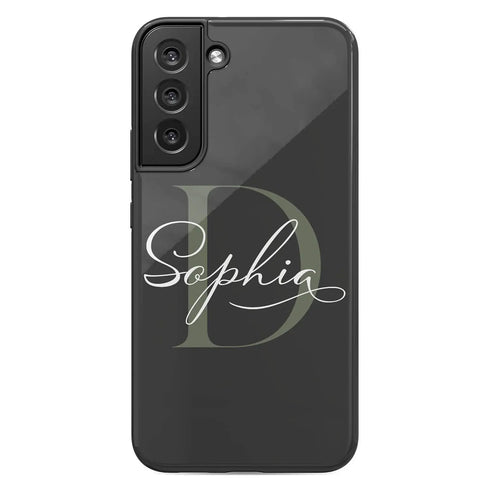 Monogram Personalized Solid Black Galaxy Case