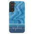 Blue Agate Custom Name Galaxy Case