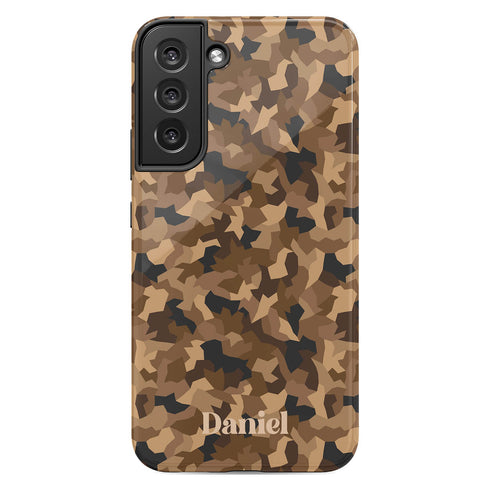 Army Camo Custom Name Galaxy Case
