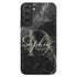 Monogram Personalized Black Marble Galaxy Case