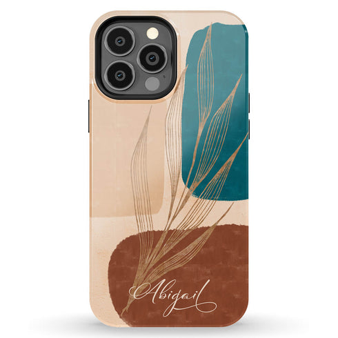 Abstract Shapes Custom Name iPhone Case