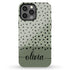 Speckled Dots Custom Name iPhone Case