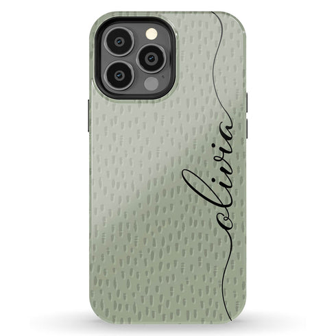 Personalized Name Calligraphy & Dots iPhone Case
