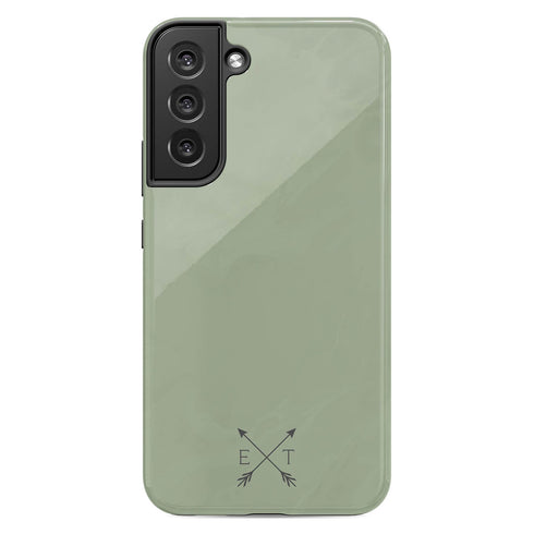 Custom Initials Crossed Arrows Galaxy Case
